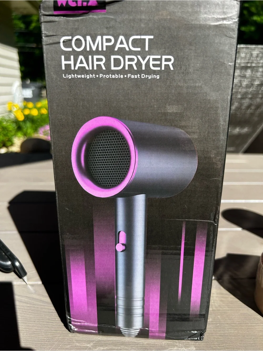 Compact, Lightweight, Temperature Control Hair Dryer with Attachment